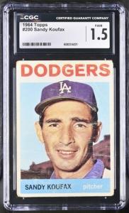 1964 Topps Sandy Koufax #200 HOF Card