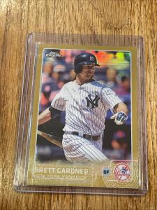 2015 Topps Chrome Brett Gardner Gold Refractor #88