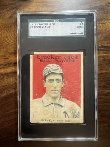 1915 Cracker Jack Eddie Plank #6 SGC Authenticated