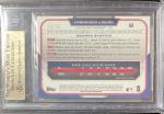 2015 Francisco Lindor Rookie Gold Refractor BGS 9.5