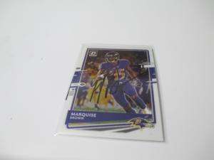 2020 Marquise Brown Autographed Ravens Football Card