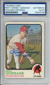1973 Topps Rich Gossage Autographed Rookie Card