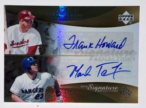 Frank Howard & Mark Teixeira Dual Auto Card Set