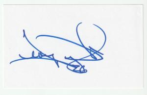 George Wright Autographed 3x5 Index Card