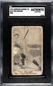 1921 E121 Tris Speaker American Caramel Card