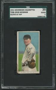 1909-11 T206 John McGraw Baseball Card - SGC 2