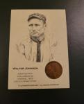 Walter Johnson Autographed 1915 Wheat Penny Card