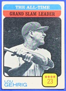 Lou Gehrig 1973 Topps Grand Slam Leader #472