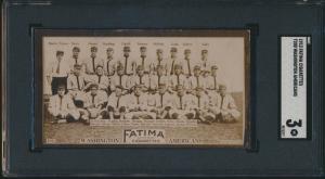 1913 Fatima T200 Walter Johnson Sports Card