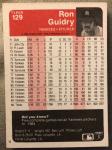 1985 Fleer Ron Guidry Baseball Card #129 Yankees