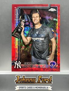 Gerrit Cole 2025 Topps Chrome Logofractor Red #2/5