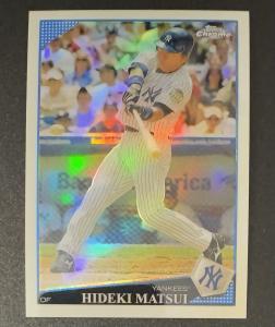 Hideki Matsui 2009 Topps Chrome Refractor Card