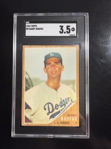 1962 Topps Sandy Koufax #5 Dodgers Card