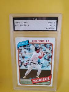 1980 Topps Lou Piniella Yankees Card Mint 9
