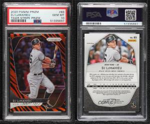 2020 Panini Prizm DJ LeMahieu Tiger Stripes Card