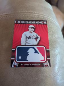 2010 Topps Rogers Hornsby MLB Logoman Card