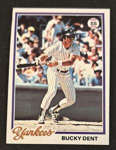 1978 Topps Bucky Dent Baseball Card #335 Yankees