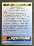 1999 Alex Rodriguez Baseball Card #802 Mariners