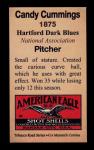 Candy Cummings 1875 Hartford Tobacco Card #42