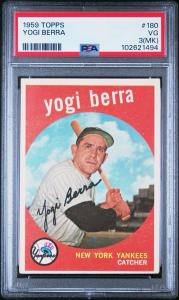 1959 Topps Yogi Berra #180 PSA 3 Card