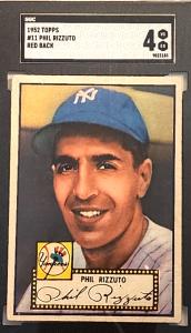 1952 Topps Phil Rizzuto SGC 4 Red Back