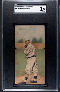 1911 T201 Mecca Double Folder Christy Mathewson Card