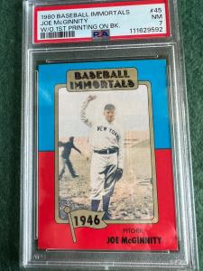 1980 Joe McGinnity #45 PSA 7 Baseball Card