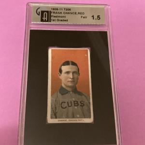1909-11 T206 Frank Chance Portrait Red Card