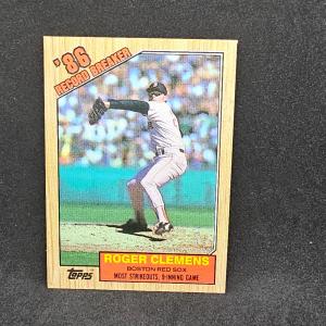 1987 Topps Roger Clemens Baseball Card #1