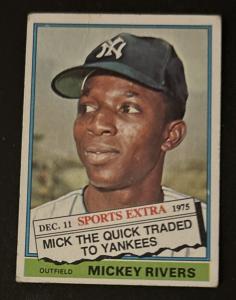 1976 Topps Mickey Rivers Baseball Card #85T Yankees