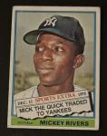 1976 Topps Mickey Rivers Baseball Card #85T Yankees