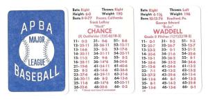 1901 Chicago Orphans APBA Team Set