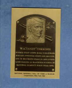 Candy Cummings Baseball HOF Metallic Plaque Card
