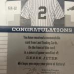 2022 Leaf Lumber Derek Jeter Bat Relic #17/30