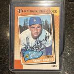 Sandy Koufax Autographed Dodgers Card