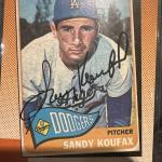 Sandy Koufax Autographed Dodgers Card