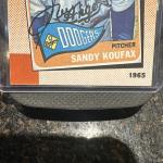 Sandy Koufax Autographed Dodgers Card
