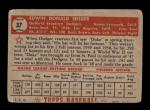 1952 Topps Duke Snider #37 Baseball Card