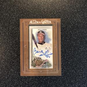 2022 Topps Allen & Ginter Bernie Williams Auto Card