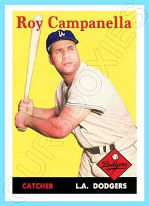 Roy Campanella Brooklyn Dodgers Art Card, 1958 Style