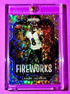 Lamar Jackson Silver Disco Refractor Panini Prizm
