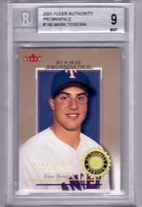 2001 Fleer Authority Mark Teixeira Gold Rookie Card