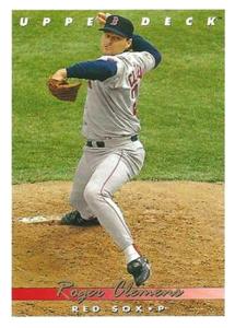 1993 Upper Deck Roger Clemens Boston Red Sox Card