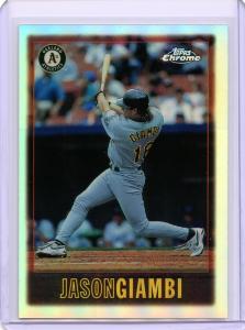 1997 Topps Chrome Jason Giambi Refractor Card