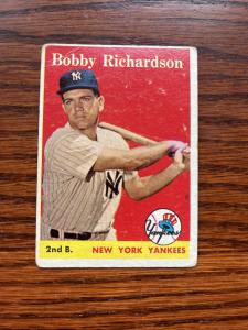 1958 Topps Bobby Richardson Yankees Card #101