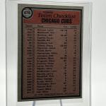 1981 Topps Chicago Cubs Checklist Card #676