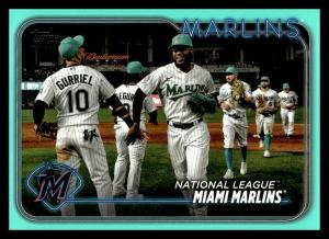 2024 Topps Miami Marlins Team Card #252 Aqua