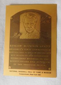 Kenesaw Mountain Landis Metallic Hall of Fame Card
