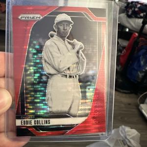 2025 Panini Prizm Eddie Collins Red Pulsar #/399