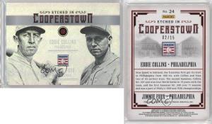 2015 Cooperstown Dual Gem Ruby Eddie Collins Jimmie Foxx